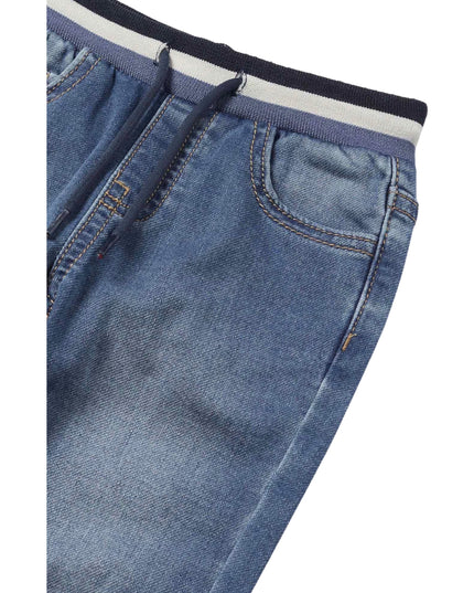 Kids Atelier-Mayoral-Blue Soft Denim Joggers