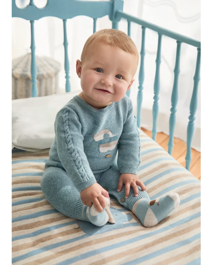 Kids Atelier- Mayoral- Newborn Boy Tricot Romper