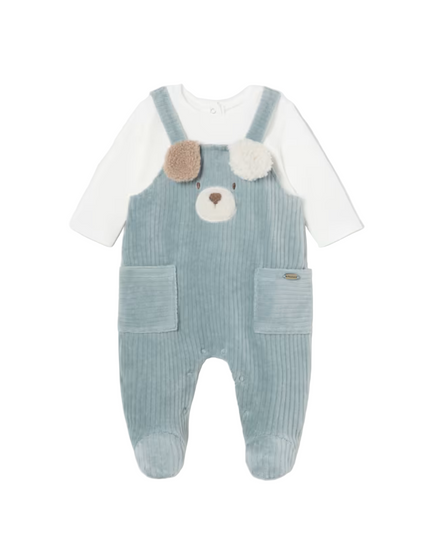 Kids Atelier- Mayoral- Newborn Boy Corduroy Teddy Romper