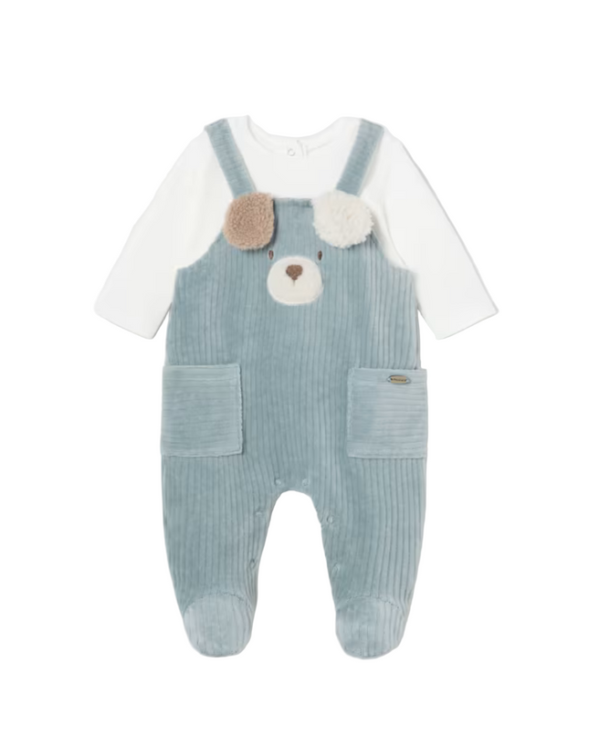 Kids Atelier- Mayoral- Newborn Boy Corduroy Teddy Romper