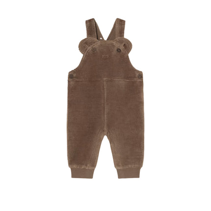 Kids Atelier-Mayoral-Brown Bear Corduroy Dungaree Overalls