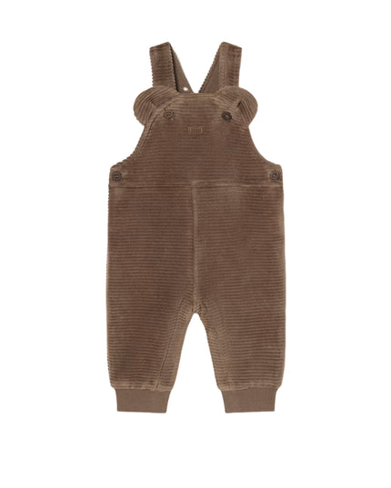 Kids Atelier-Mayoral-Brown Bear Corduroy Dungaree Overalls