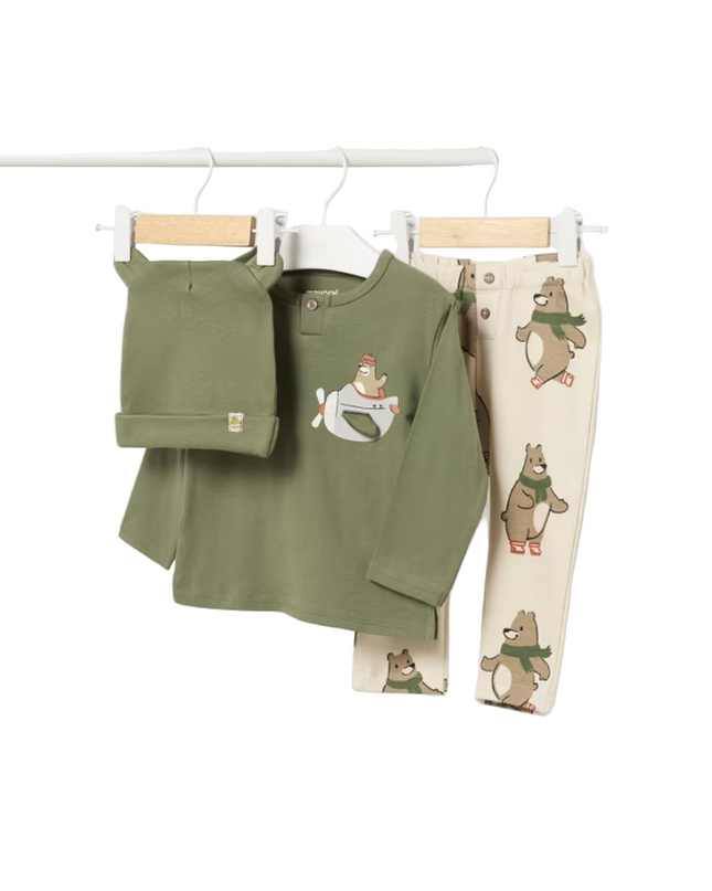 Kids Atelier- Mayoral- Baby 3 Piece Set with Interactive Motif
