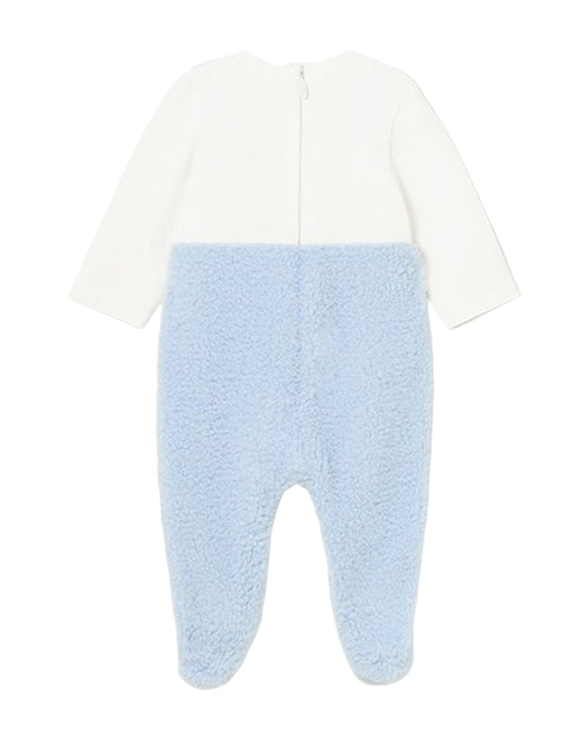 Kids Atelier-Mayoral-Blue Teddy Applique Overalls Babysuit