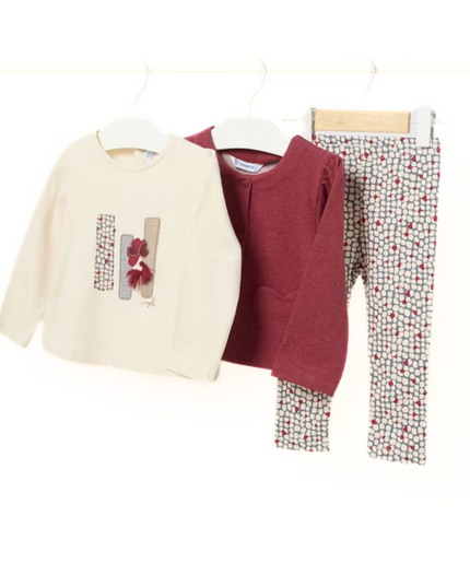 Kids Atelier- Mayoral- 3 Piece Set Tomato Heather