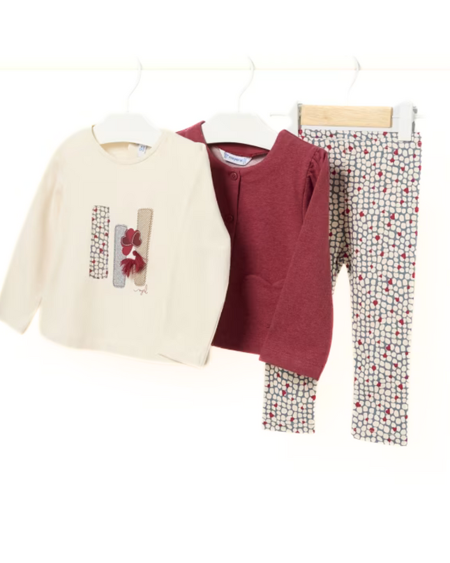 Kids Atelier- Mayoral- 3 Piece Set Tomato Heather