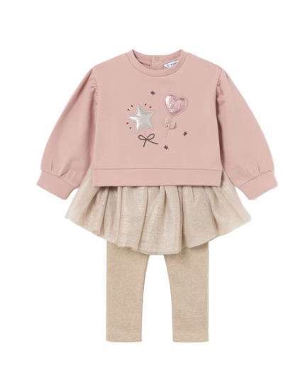 Kids Atelier- Mayoral- Baby Jumper and Tutu Leggings Set