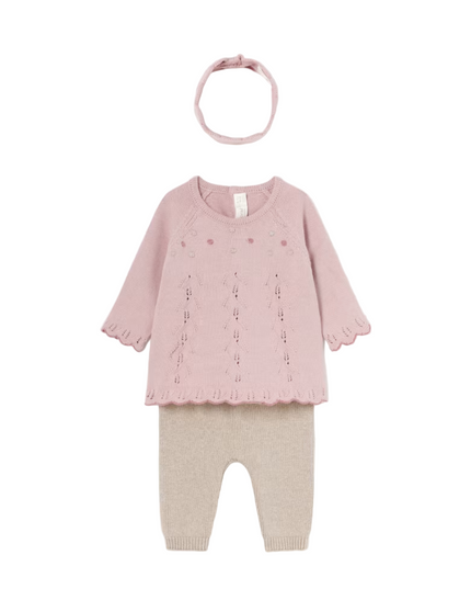 Kids Atelier- Mayoral- Newborn Girl 3 Piece Knit Set