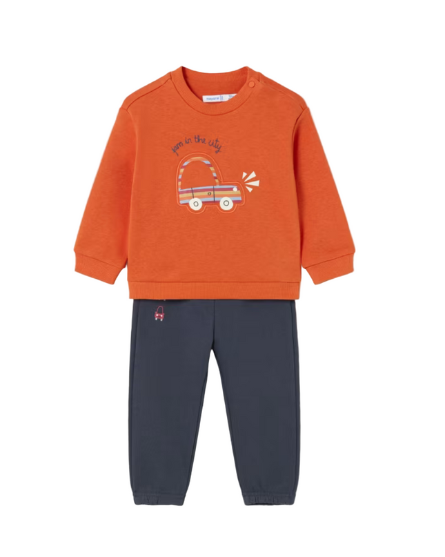 Kids Atelier-Mayoral-Baby 2 Piece Car Tracksuit