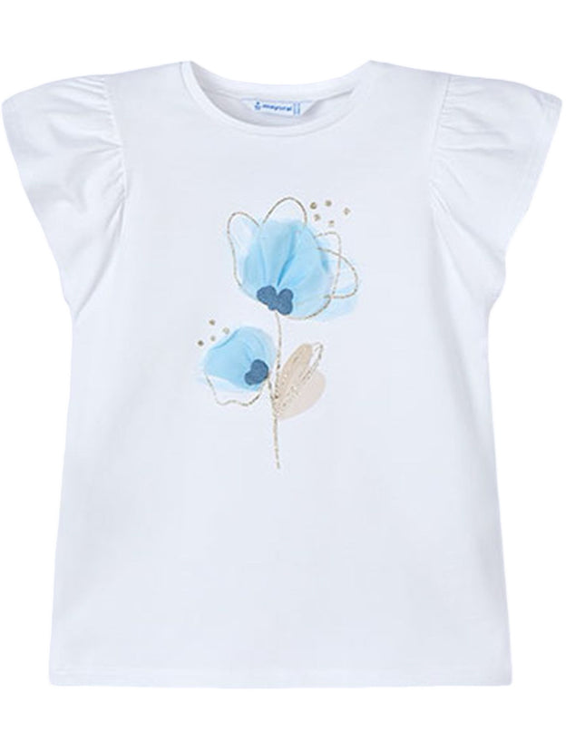 Kids Atelier-Mayoral-Girl Embossed Flower Top