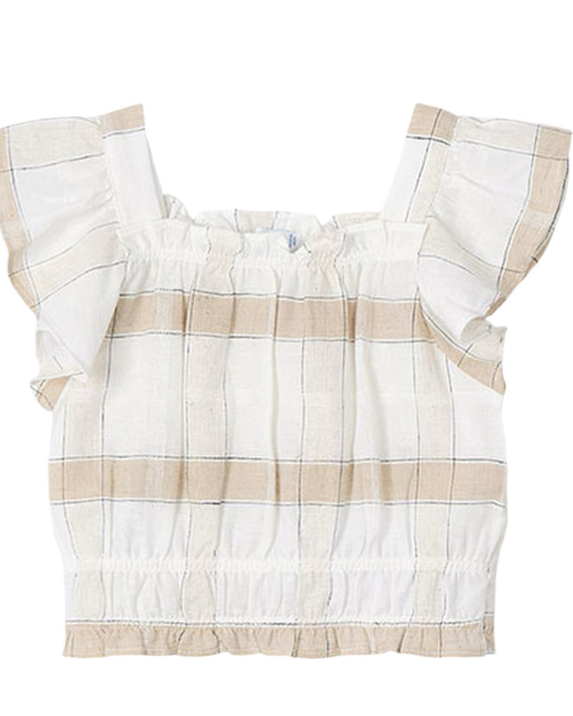 Kids Atelier-Mayoral-Girl Gingham Top