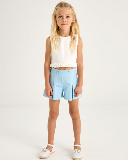 Kids atelier-Mayoral-Sky Button Shorts