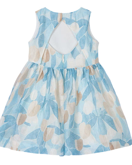 Kids Atelier-Mayoral-Sky Floral Printed Dress