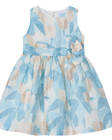 Kids Atelier-Mayoral-Sky Floral Printed Dress