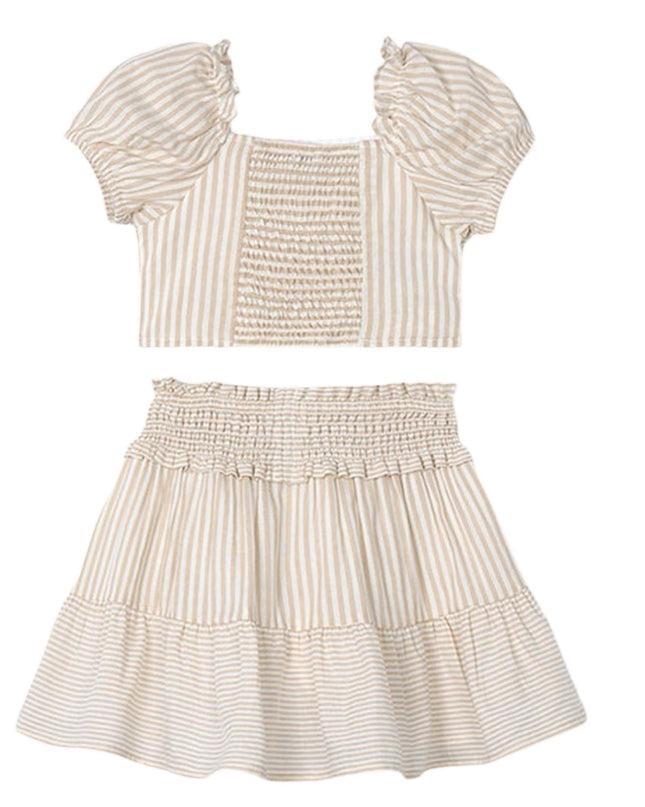 Kids Atelier-Mayoral-Cinnamon Bow Skirt Set