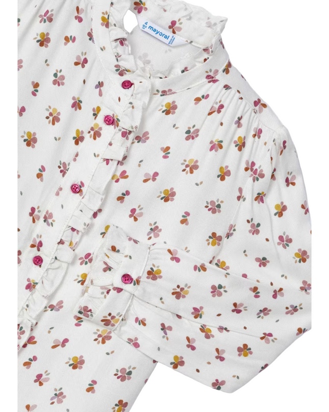Kids Atelier- Mayoral-Girl Ruffle Print Blouse