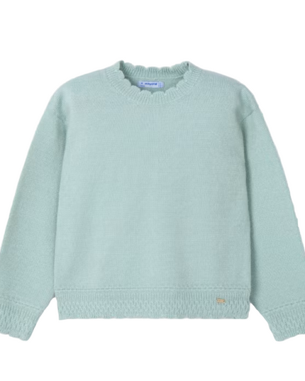 Kids Atelier-Mayoral-Girl Lettuce Hem Jumper