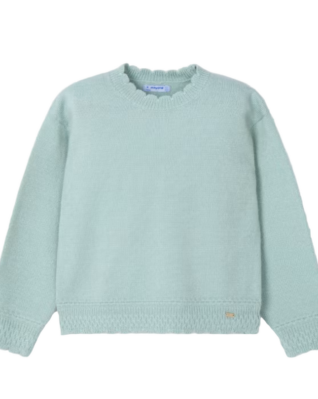 Kids Atelier-Mayoral-Girl Lettuce Hem Jumper