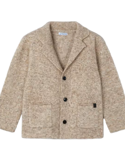 Kids Atelier- Mayoral- Boy Knit Lapel Collar Cardigan