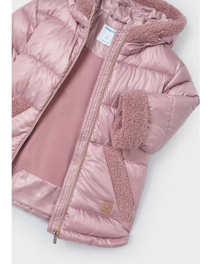 Kids Atelier- Mayoral- Coat With Fur Details For Girls