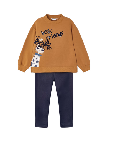 Kids Atelier- Mayoral- Girl Leggings and Sweatshirt Set