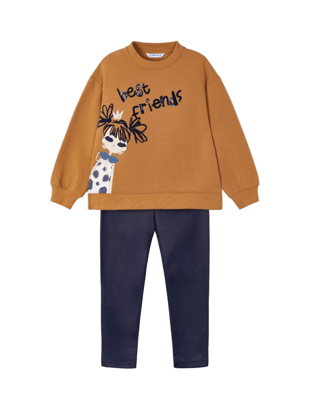 Kids Atelier- Mayoral- Girl Leggings and Sweatshirt Set