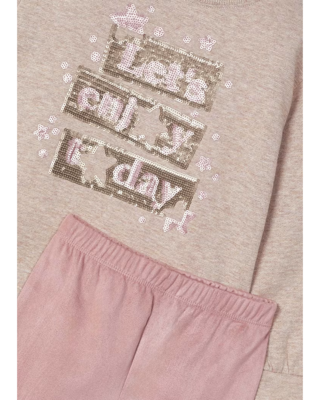 Kids Atelier- Mayoral- Girl Jumper and Suede Leggings Set