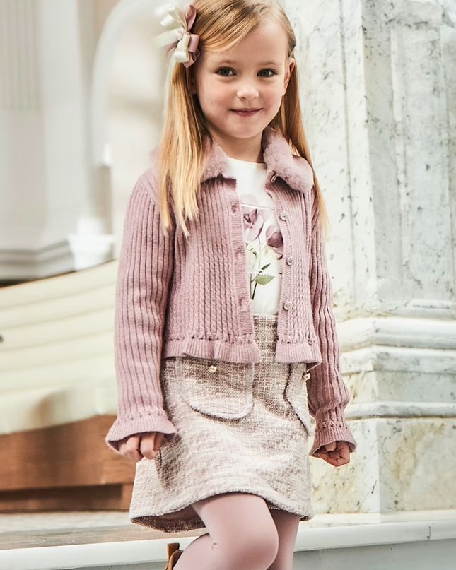 Kids Atelier-Mayoral-Girl Tweed Skort