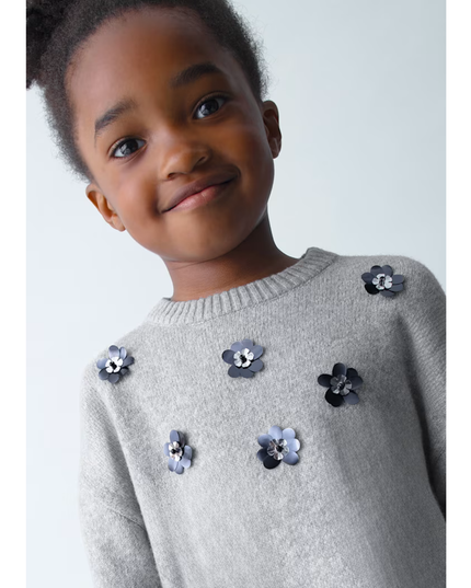 Kids Atelier-Mayoral-Girls Combined Knit Dress