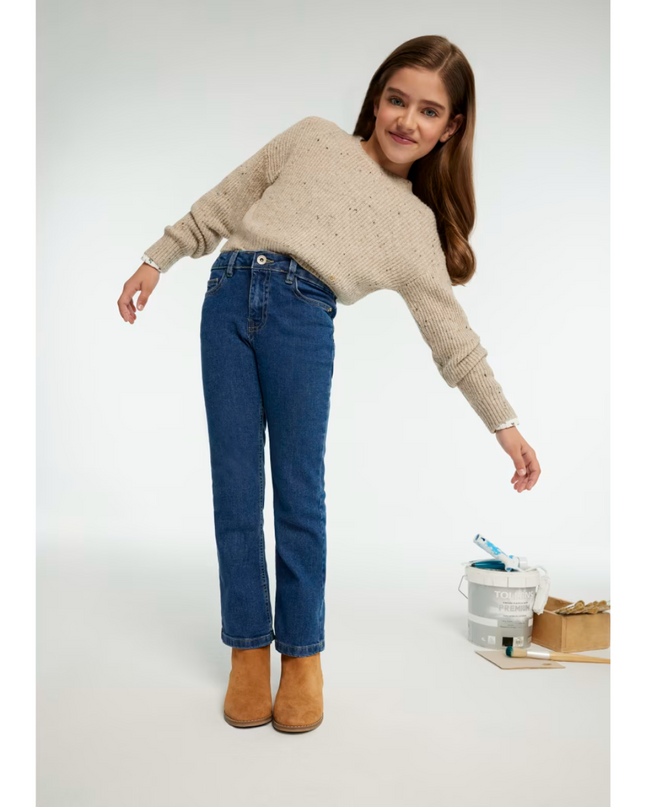 Kids Atelier-Mayoral-Girl Basic Flared Jeans