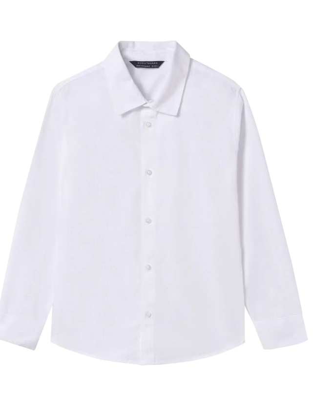 Kids Atelier-Mayoral-Boys White Long Sleeve Shirt