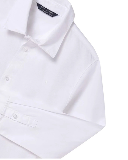 Kids Atelier-Mayoral-Boys White Long Sleeve Shirt