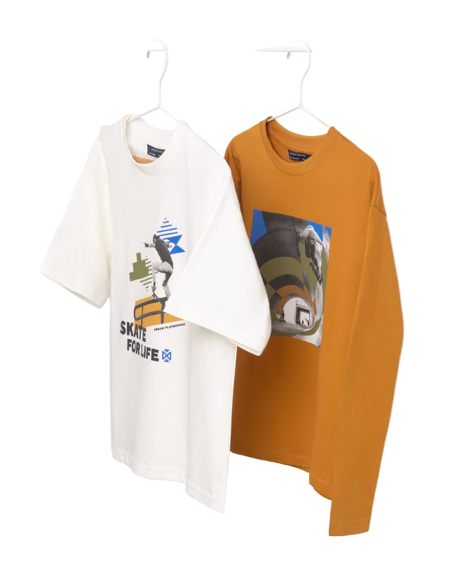 Kids Atelier- Mayoral- Boy Set of 2 Contrasting T-Shirts