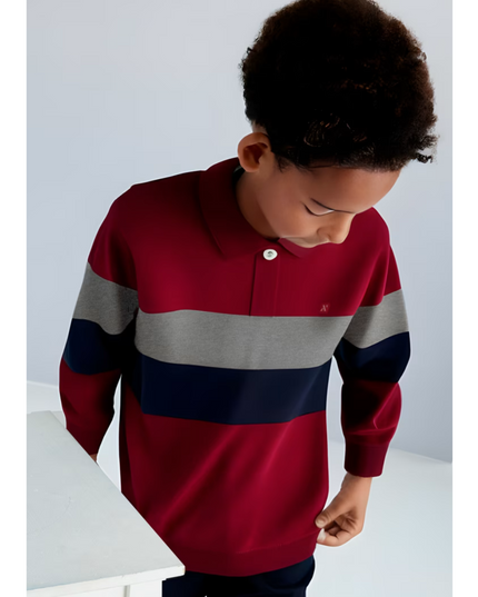 Kids Atelier- Mayoral- Boy Striped Polo Shirt