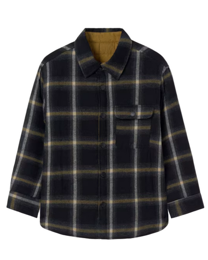 Kids Atelier-Mayoral-Boy Reversible Quilted Overshirt