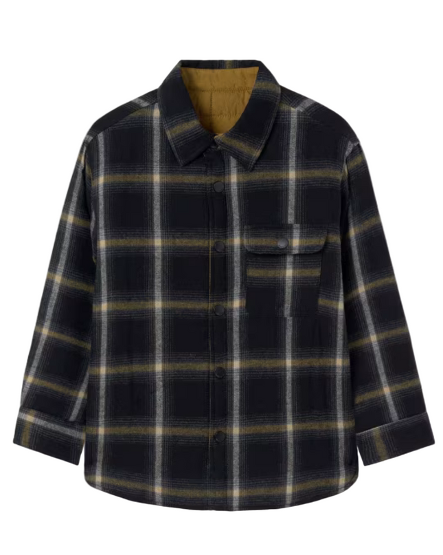 Kids Atelier-Mayoral-Boy Reversible Quilted Overshirt