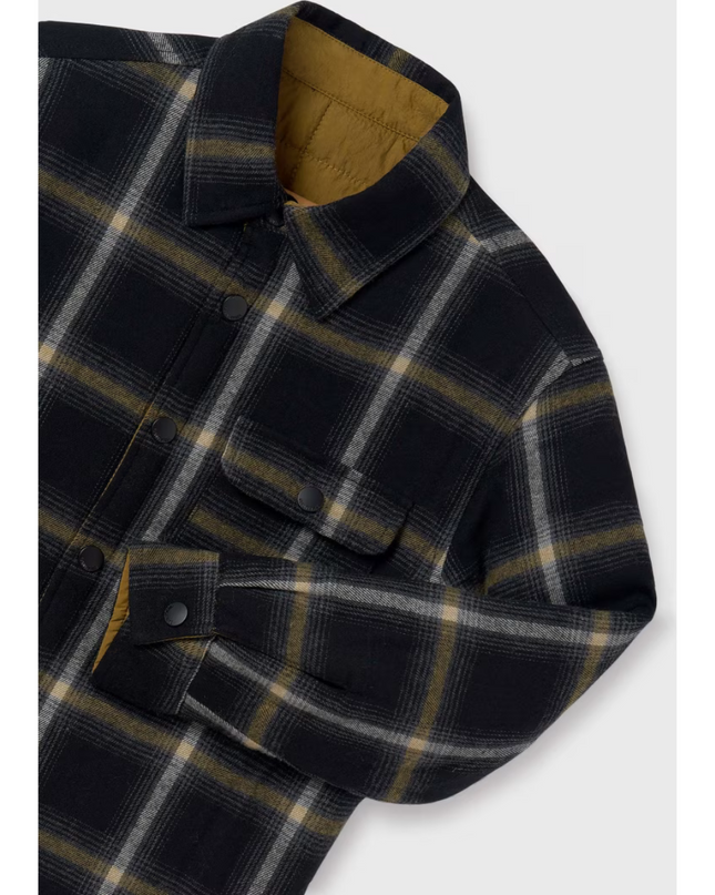 Kids Atelier-Mayoral-Boy Reversible Quilted Overshirt