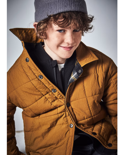 Kids Atelier-Mayoral-Boy Reversible Quilted Overshirt