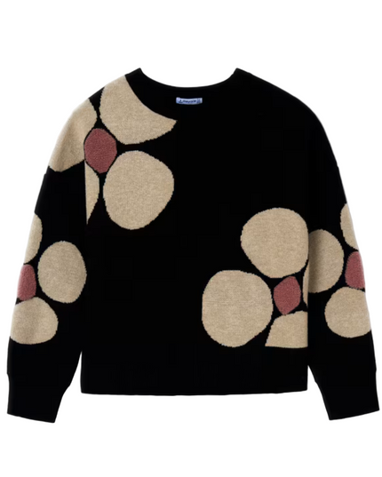 Kids Atelier-Mayoral-Girl Floral Sweater