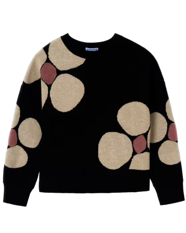 Kids Atelier-Mayoral-Girl Floral Sweater