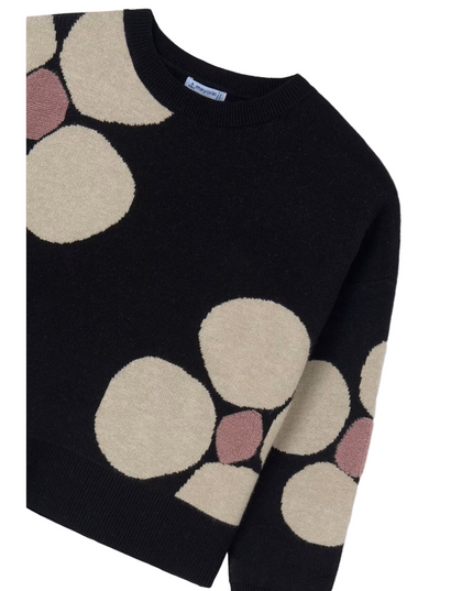 Kids Atelier-Mayoral-Girl Floral Sweater