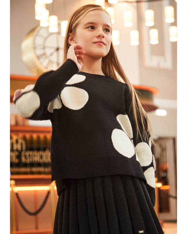 Kids Atelier-Mayoral-Girl Floral Sweater