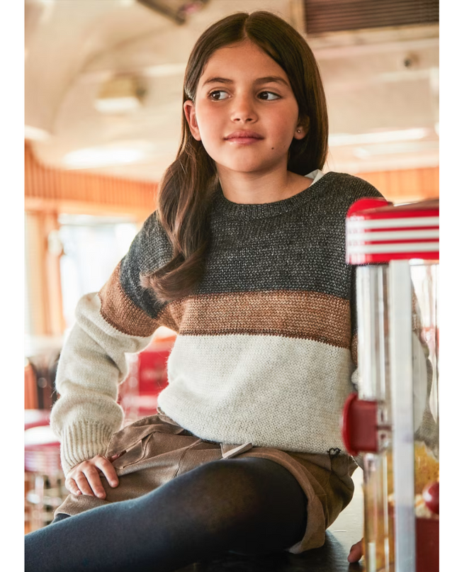 Kids Atelier- Mayoral-Girl Color Block Sweater
