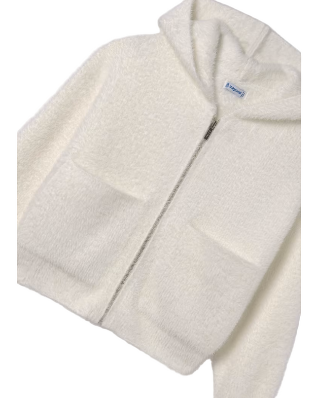 Kids Atelier-Mayoral-Girl Knit Zip Hoodie