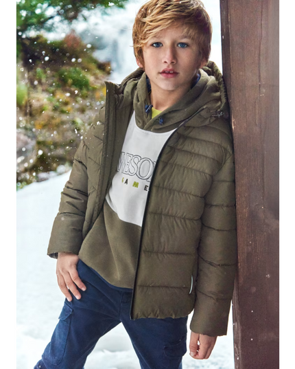 Kids Atelier- Mayoral- Boys' Quilted Coat With Reflective Details