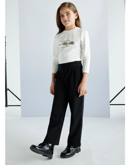 Kids Atelier-Mayoral-Girl Straight Trousers