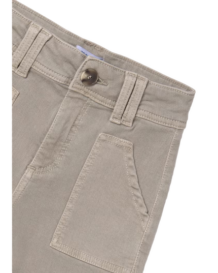 Kids Atelier-Mayoral-Girl Flared Twill Pants