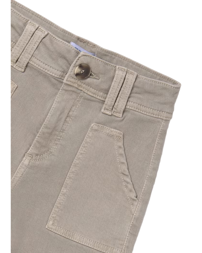 Kids Atelier-Mayoral-Girl Flared Twill Pants
