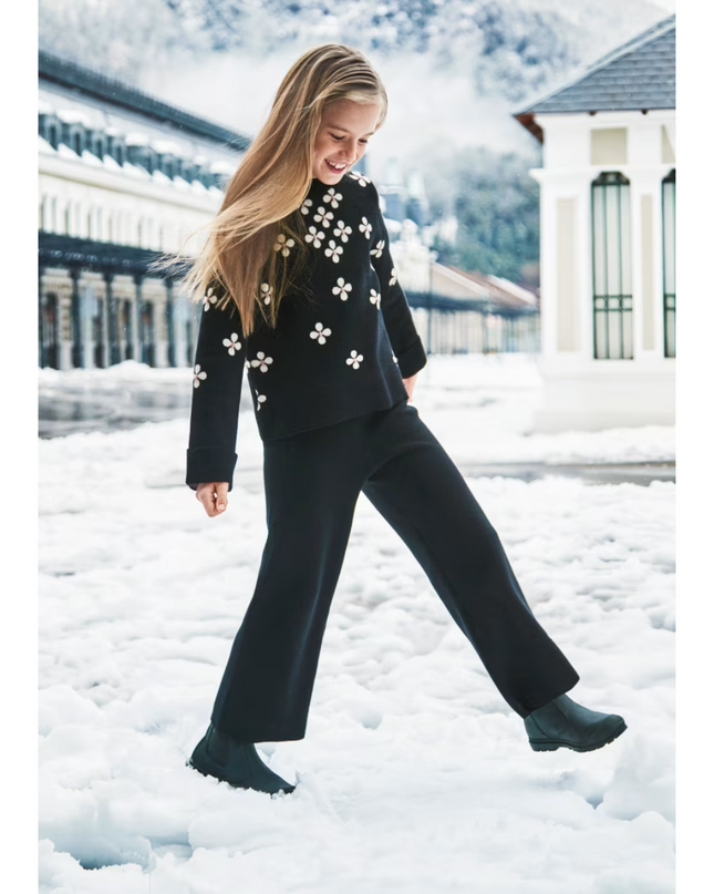 Kids Atelier-Mayoral-Girl Knit Sweater and Pants Set