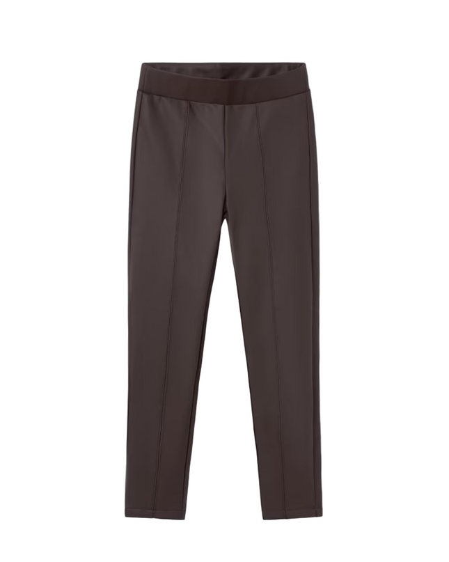 Kids Atelier-Mayoral-Girl Faux Leather Leggings